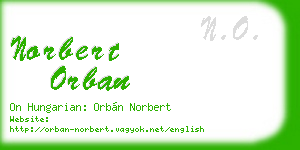 norbert orban business card