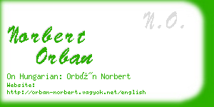 norbert orban business card